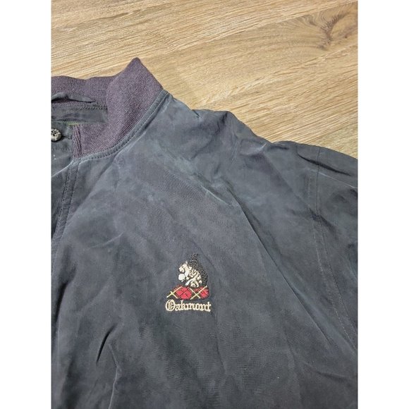 OAKMONT Golf Country Club Embroidered Men's LARGE Windbreaker Silk Bomber Jacket - Picture 4 of 10
